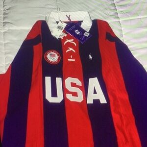 Polo by Ralph Lauren Red and Blue Long Sleeve Shirt